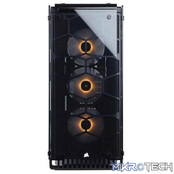 Corsair Crystal Series 570X-RGB All Black ATX PC Chassiswith 3-button RGB LED Controller - Image 2